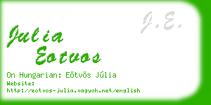 julia eotvos business card